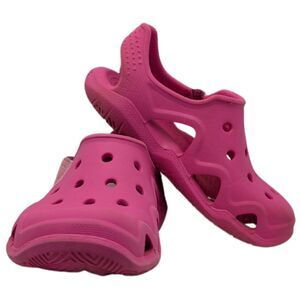 Crocs Pink Kids Swiftwater Wave Shoe Size Toddler 7